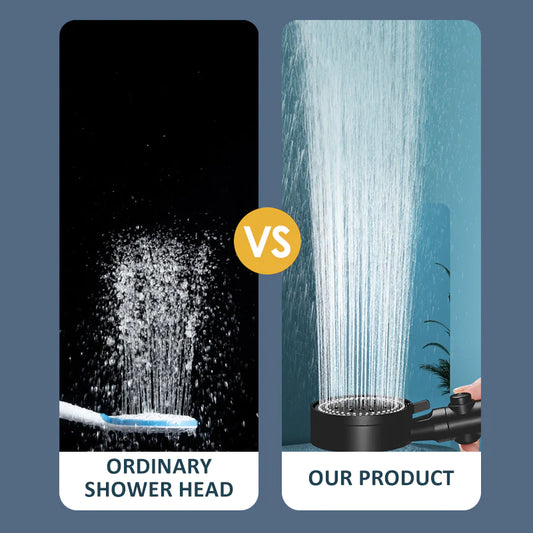 High-Pressure Adjustable Shower Head with 5 Modes and One-Key Water Stop - Eco-Friendly Bathroom Accessory