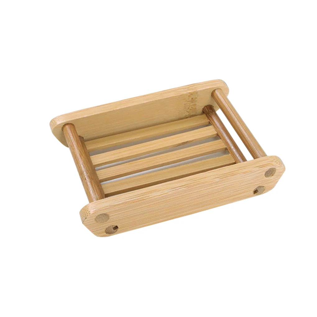 HOT Wooden Natural Bamboo Soap Dishes Tray Holder Storage Soap Rack Plate Box Container Portable Bathroom Soap Dish Storage Box