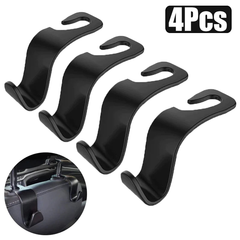 Universal Auto Seat Headrest Hook Storage Hanger - Car Back Seat Organizer Holder (1/2/4 Pieces) - Interior Accessories