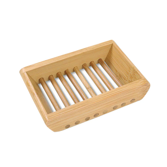 HOT Wooden Natural Bamboo Soap Dishes Tray Holder Storage Soap Rack Plate Box Container Portable Bathroom Soap Dish Storage Box
