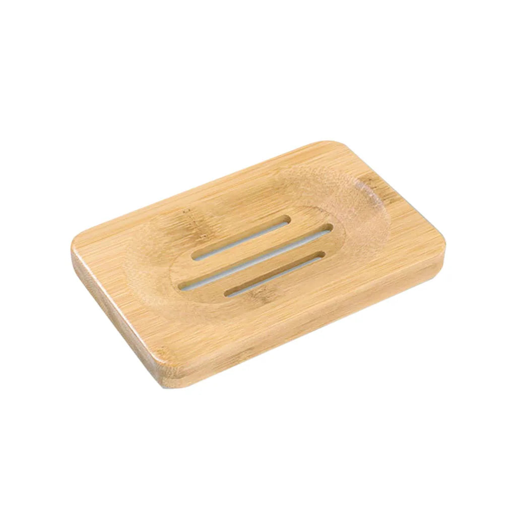 HOT Wooden Natural Bamboo Soap Dishes Tray Holder Storage Soap Rack Plate Box Container Portable Bathroom Soap Dish Storage Box