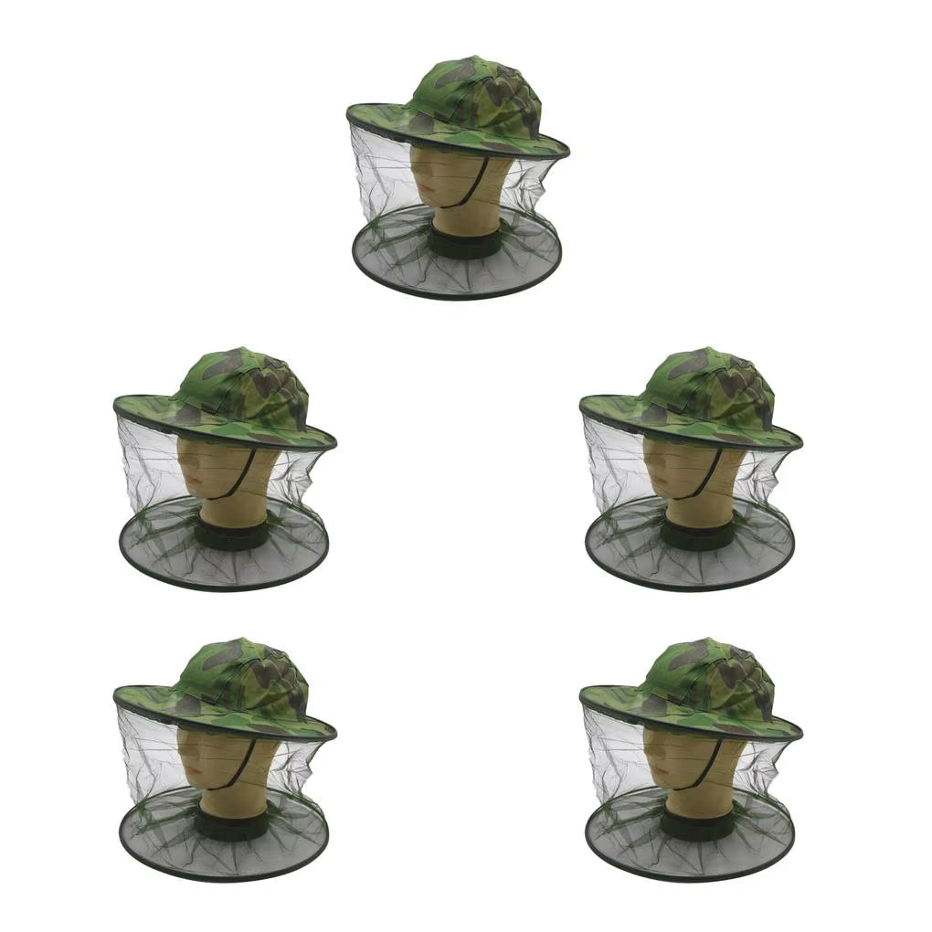 Fishing Hats anti Mosquito Caps Air-Permeable Net Mesh Anti-Bug Headwear Hair Accessories Professional Protective