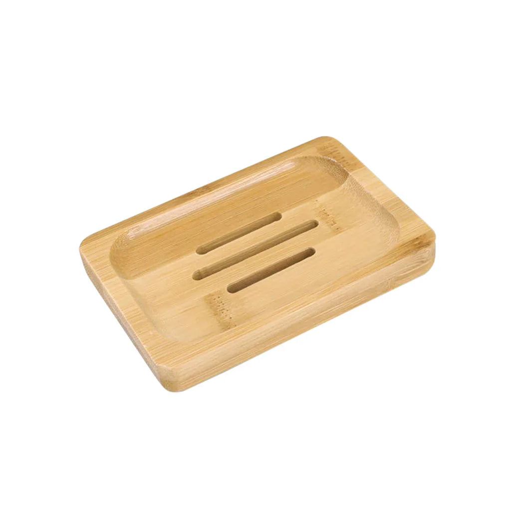 HOT Wooden Natural Bamboo Soap Dishes Tray Holder Storage Soap Rack Plate Box Container Portable Bathroom Soap Dish Storage Box
