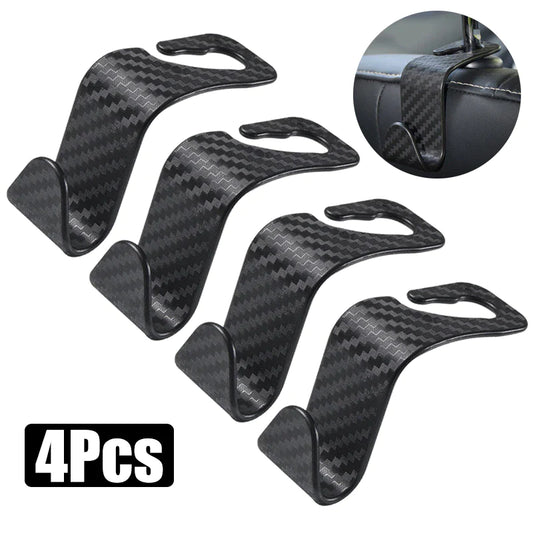 Universal Auto Seat Headrest Hook Storage Hanger - Car Back Seat Organizer Holder (1/2/4 Pieces) - Interior Accessories